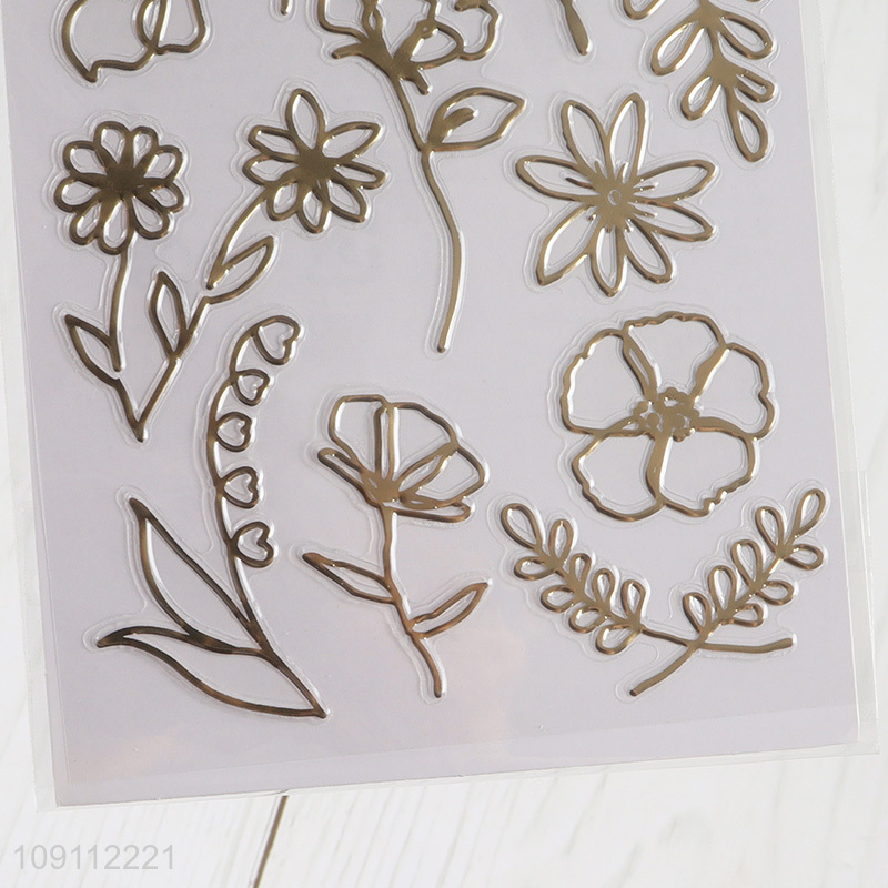 Factory Supply Flower Stickers for Water Bottle Mobile Phone Scrapbooking