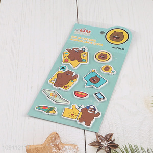 Hot Sale 3D Puffy Stickers Cartoon Bear Stickers for Laptop Water Bottle