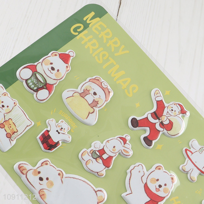 Factory Supply 3D Puffy Stickers Christmas Decals Stickers for Card Making