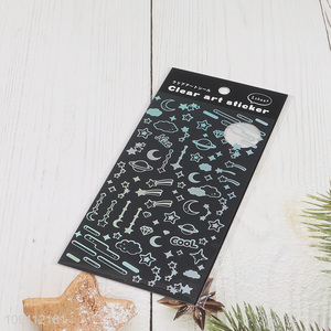 Hot Selling Clear Art Stickers Scrapbooking Stickers Moon Star Cloud Stickers