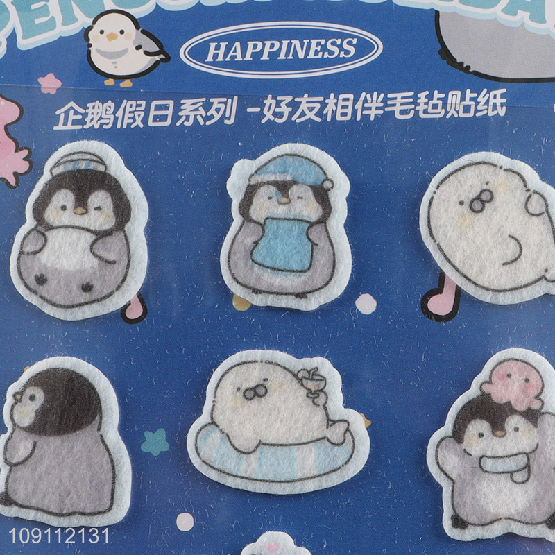New Product Penguin Holiday Series Felt Stickers for Crafts Scrapbooking