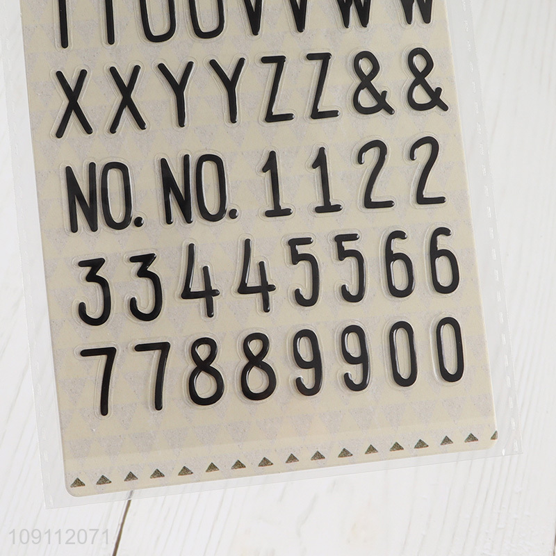 High Quality 3D Puffy Stickers Alphabet Number Stickers for Scrapbooking