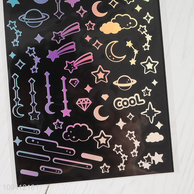 Hot Selling Clear Art Stickers Scrapbooking Stickers Moon Star Cloud Stickers