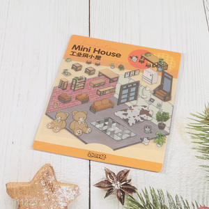 New Product Diy 3D House Stickers Cute Cartoon Scenery Stickers for Kids