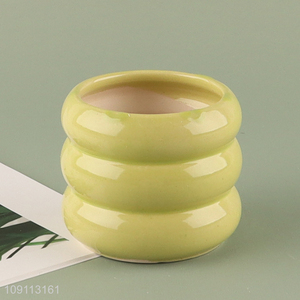 Low price home decor living room ceramic mini flower pot for sale