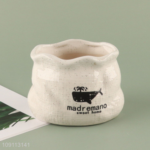 Good selling desktop decoration ceramic mini flower pot plants pot