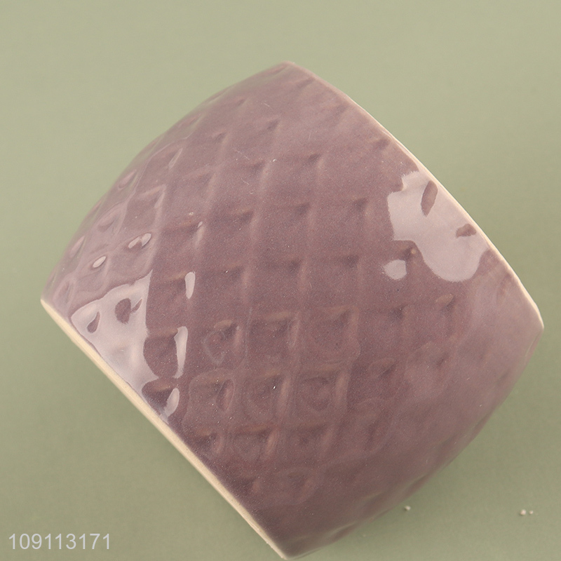 Factory supply round home decor ceramic mini flower pot for sale