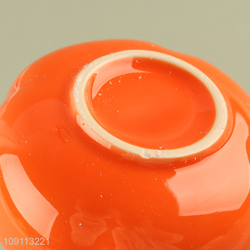 Factory direct sale persimmon shape ceramic mini flower pot for home decor