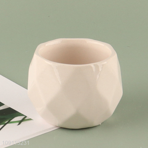 China wholesale white living room home decor mini ceramic flower pot