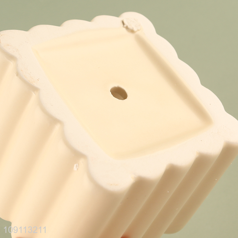 Top quality sqaure ceramic mini flower pot living room decoration for sale