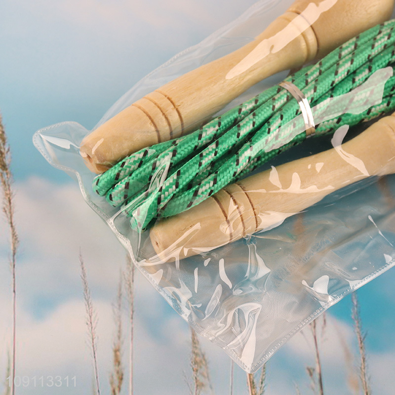 Hot products professional students sports jump rope with wooden handle