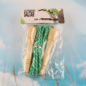 Hot products professional students sports jump rope with wooden handle