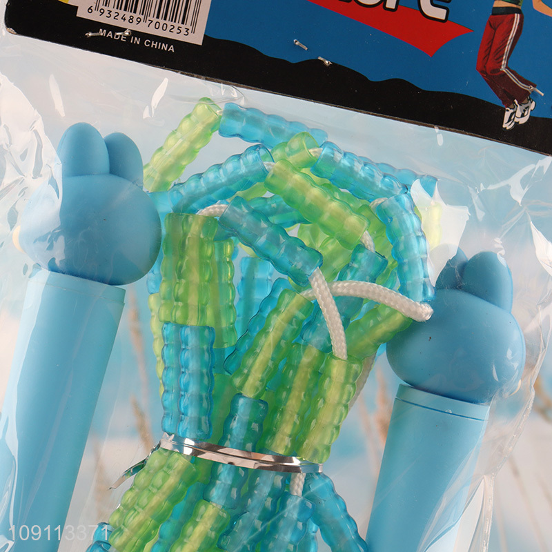 Good quality cartoon children beaded sports jump rope for sale