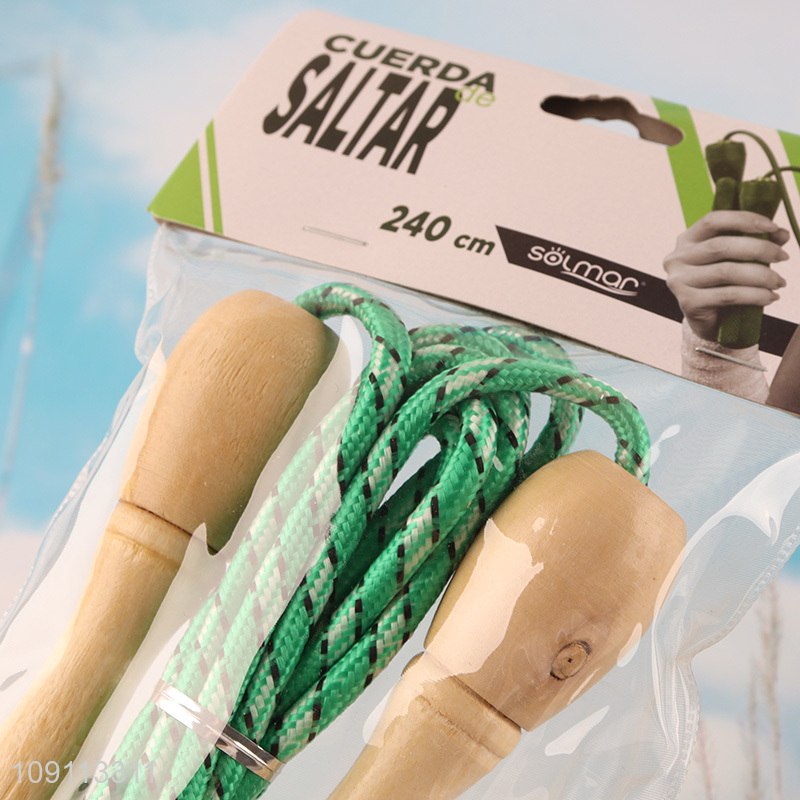 Hot products professional students sports jump rope with wooden handle