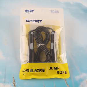 Best selling black professional training sports jump rope wholesale