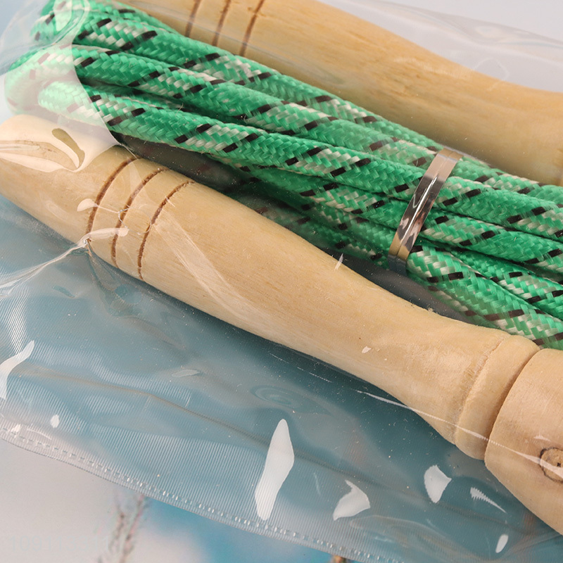 Hot products professional students sports jump rope with wooden handle