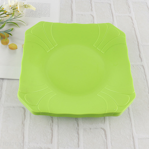 Good quality party supplies green plastic disposable tableware plate set
