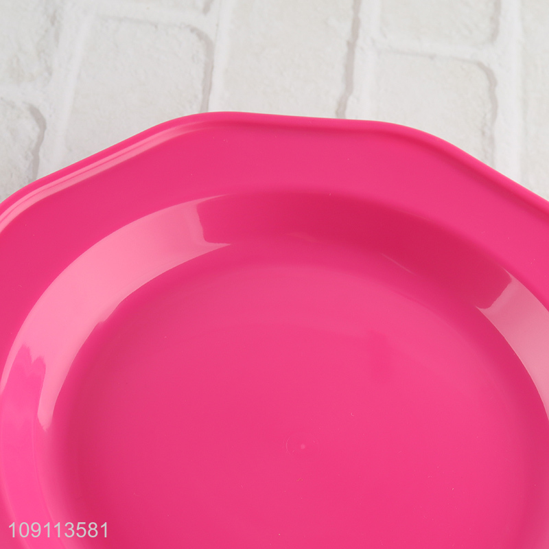 Popular products 6pcs plastic disposable tableware plate dessert plate