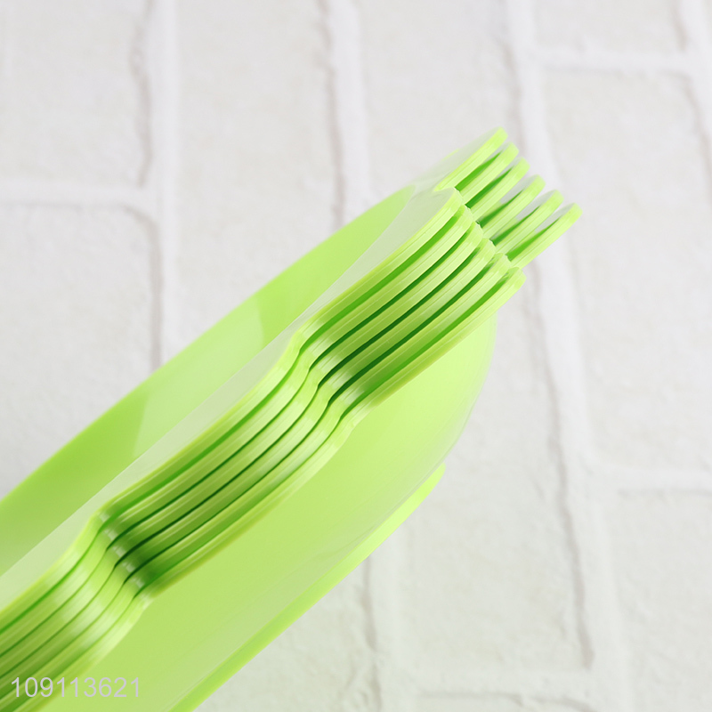 Online wholesale cartoon dinosaur shape 6pcs plastic disposable tableware plate