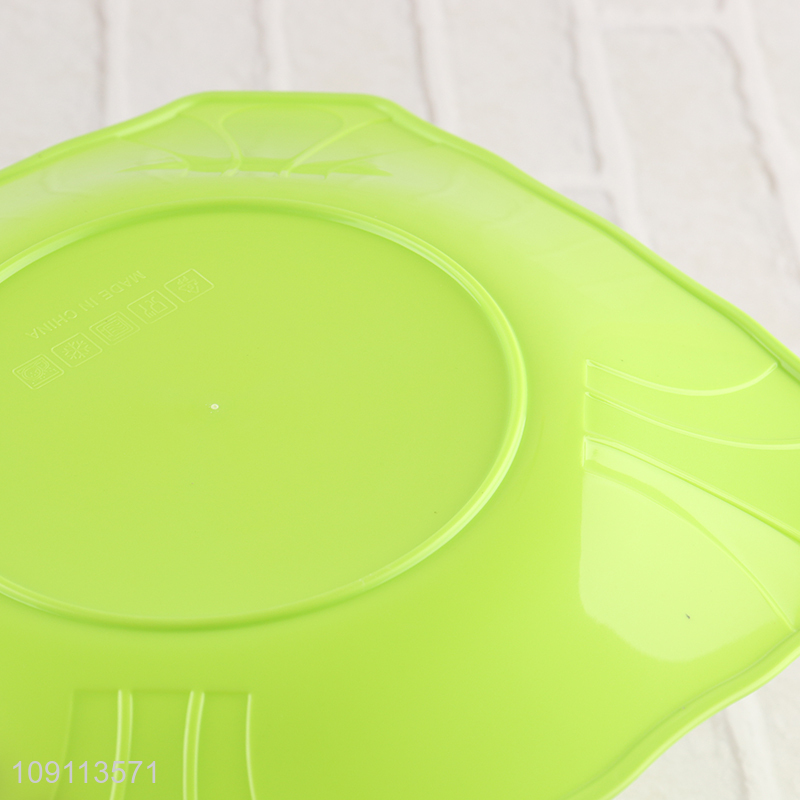 Good quality party supplies green plastic disposable tableware plate set