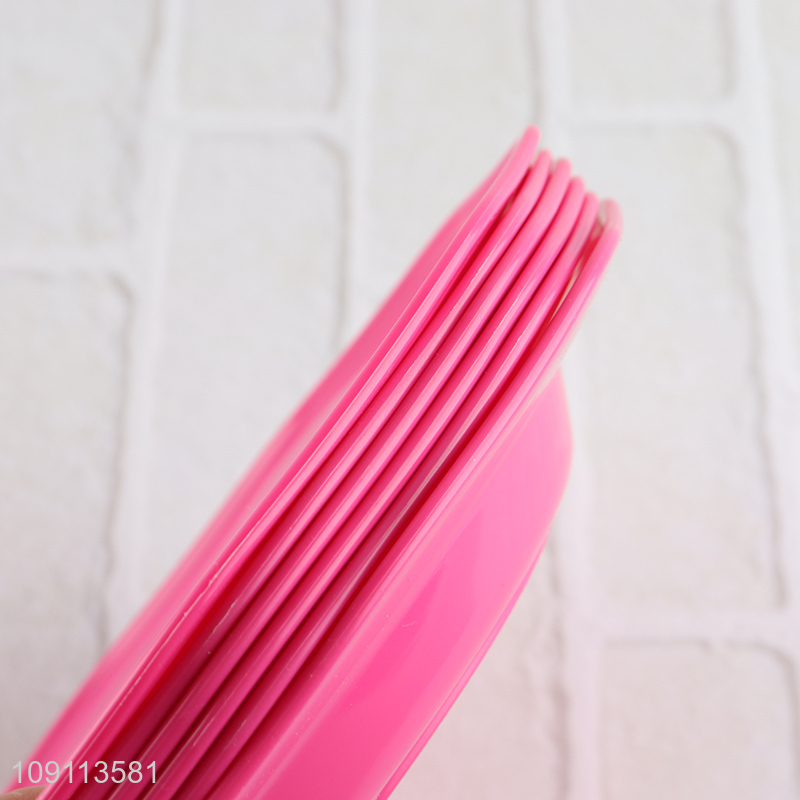 Popular products 6pcs plastic disposable tableware plate dessert plate