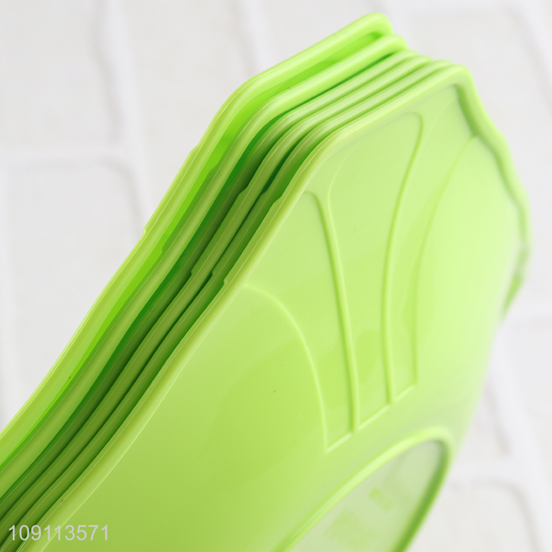 Good quality party supplies green plastic disposable tableware plate set
