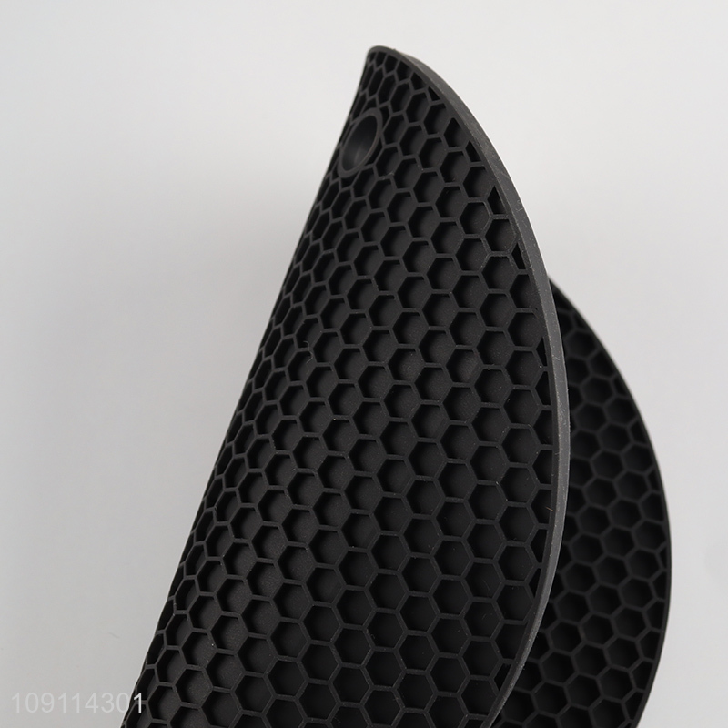 China factory round silicone heat-resistant hot pad place mat