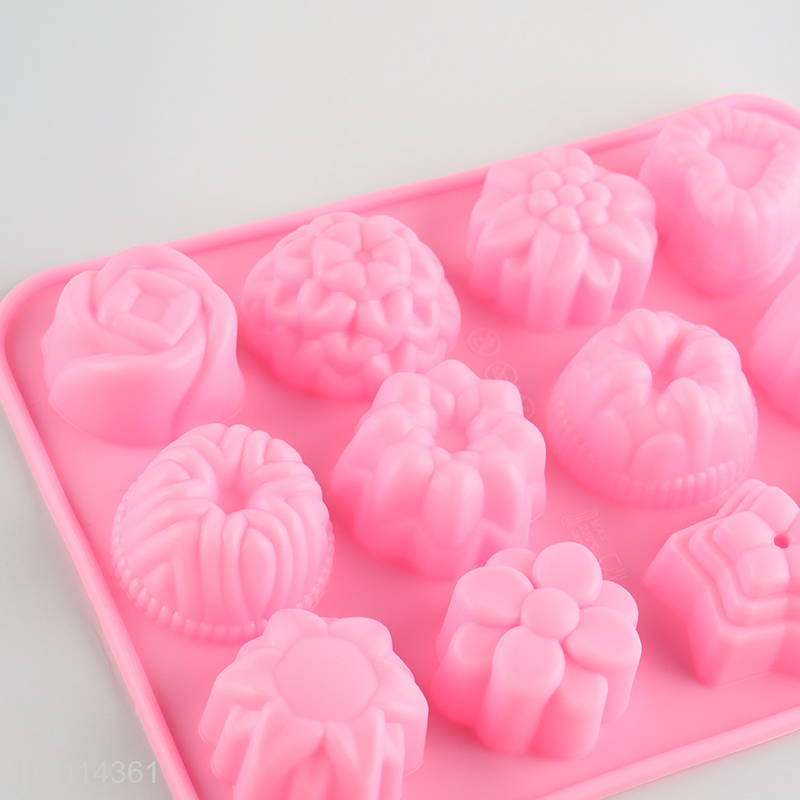Online wholesale flower shape silicone baking tool cake mold