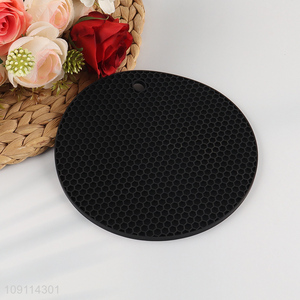 China factory round silicone heat-resistant hot pad place mat
