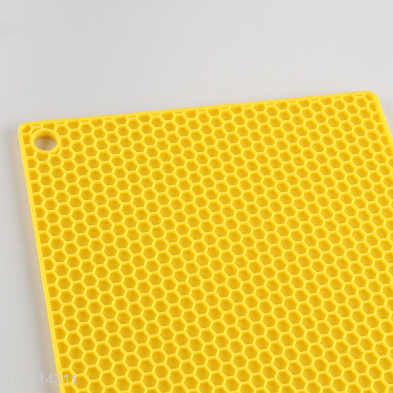 Popular products square silicone heat pad pot pad place mat for sale