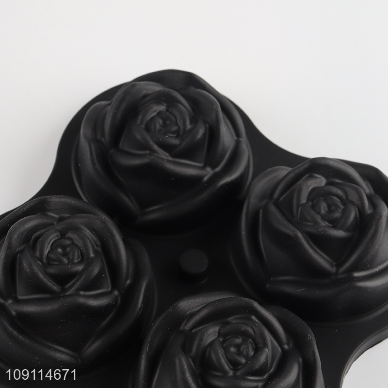 Low price rose flower silicone ice cube mold ice cube tray