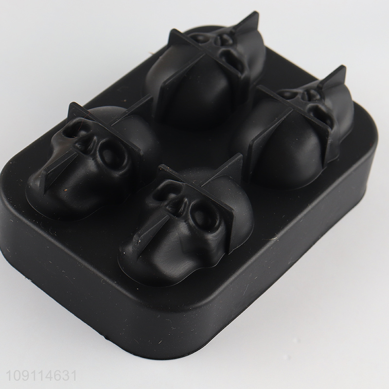 Latest products skull shape silicone ice ball mold ice cube maker
