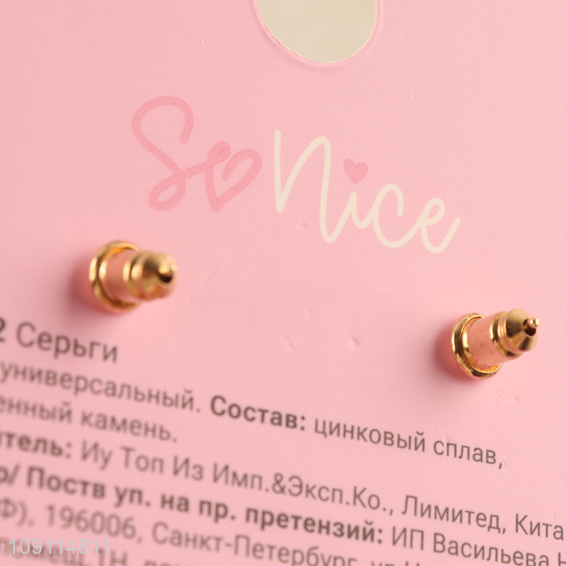 Best selling butterfly shape fashion jewelry ladies ear studs wholesale