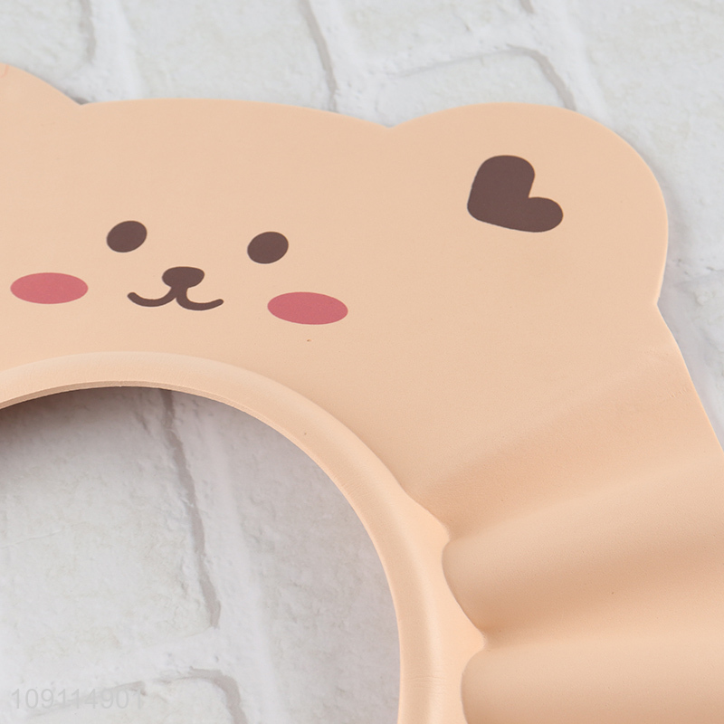 Yiwu market cartoon baby bath shower shampoo waterproof hat