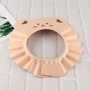 Yiwu market cartoon baby bath shower shampoo waterproof hat