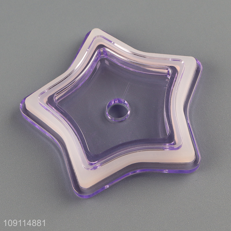 Hot selling star shape glass water cup drinking cup with straw