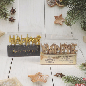 Factory Supply 13 Pieces Happy Birthday Letter Candles for Party Cake Decoration