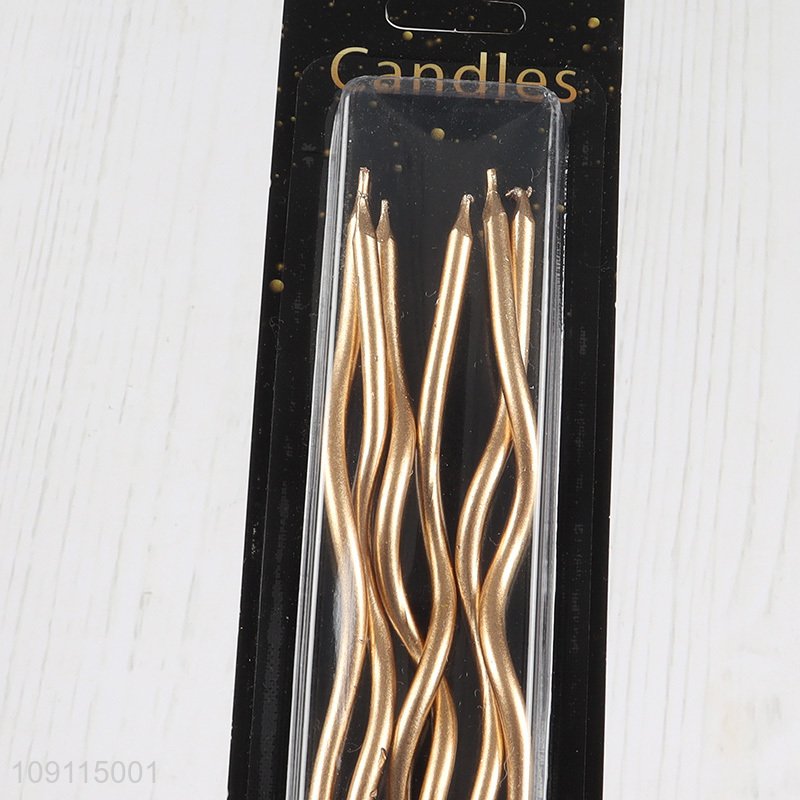 Popular Product 6 Pieces Twisted Birthday Candles Cake Candles for Birthday Wedding