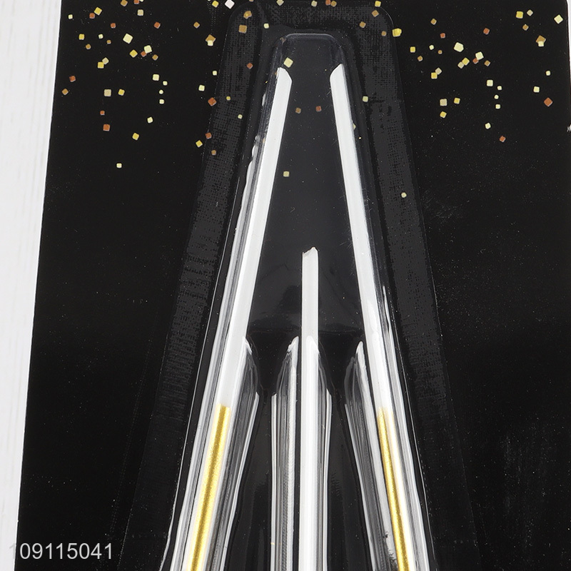 Hot Selling 3 Pieces Balloon Shape Metallic Birthday Candles Cake Topper Decor