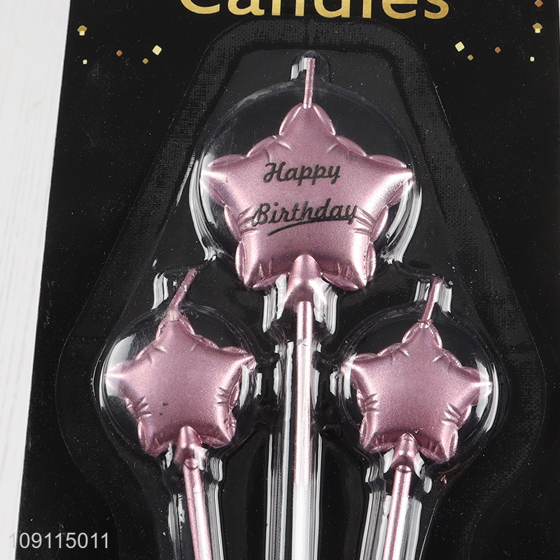 Online Wholesale 3 Pieces Balloon Shape Birthday Candles for Cake or Cupcake Decoration