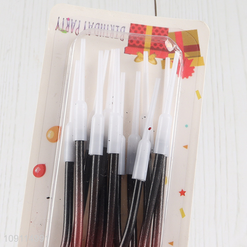 New Product 12 Pieces Twisted Birthday Candles Birthday Cake Topper Decoration