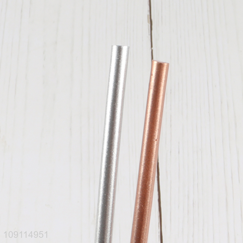 New Arrival 12 Pieces Metallic Birthday Candles Party Cake Candles for Birthday