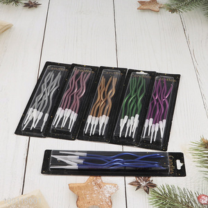 Popular Product 6 Pieces Twisted Birthday Candles Cake Candles for Birthday Wedding