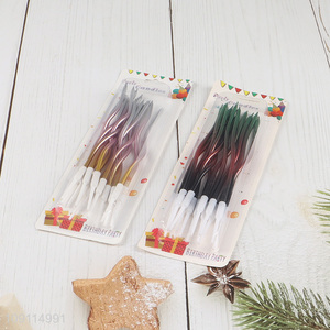 New Product 12 Pieces Twisted Birthday Candles Birthday Cake Topper Decoration