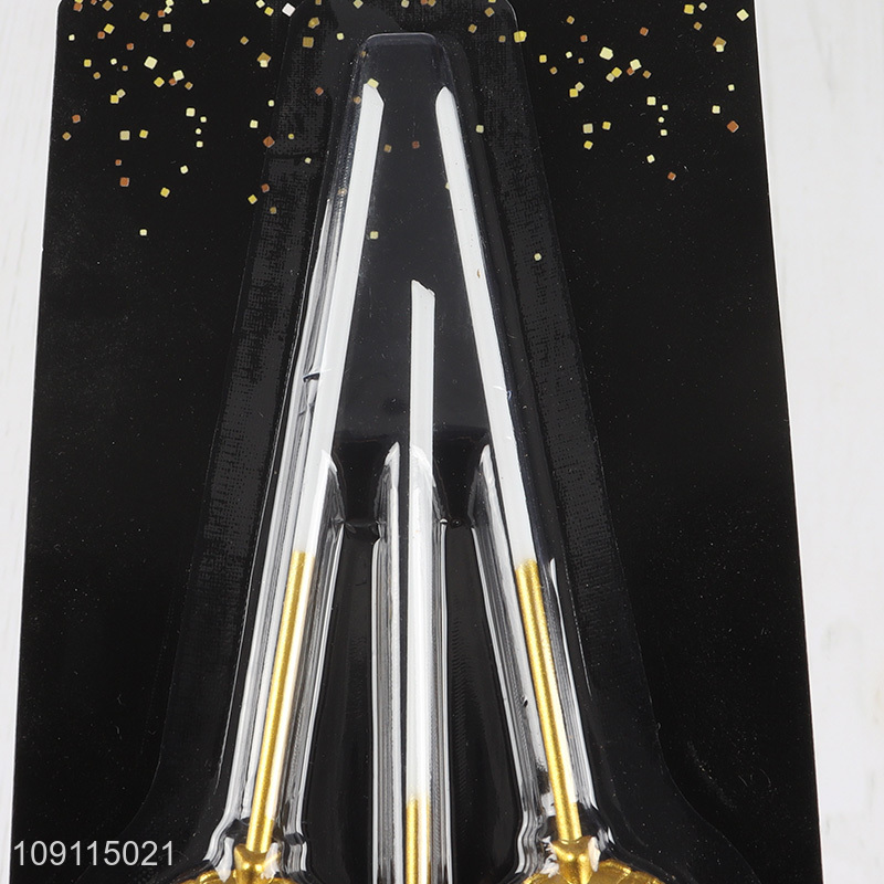 Factory Price 3 Pieces Balloon Shape Metallic Birthday Candles Cake Candles