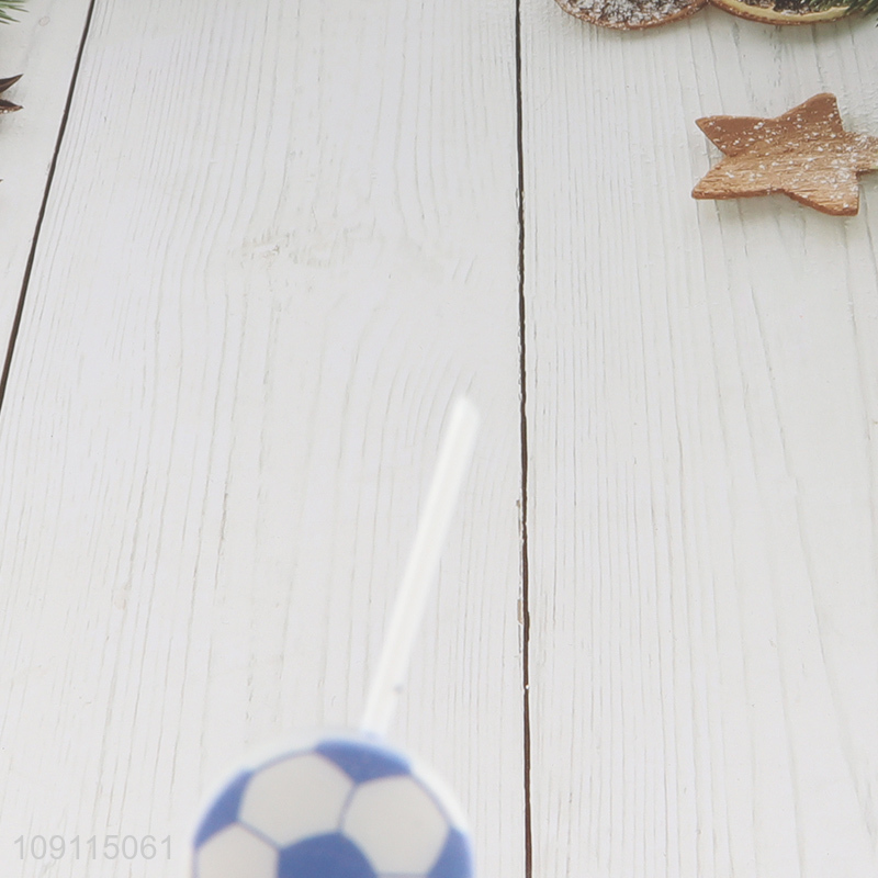 Good Quality 5 Pieces Soccer-Themed Birthday Candles Birthday Cake Topper Decoration