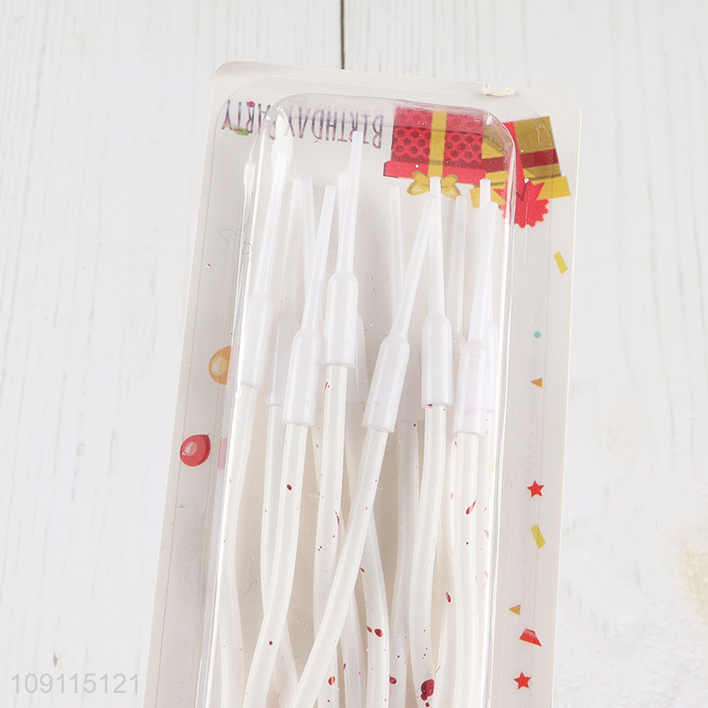 Factory Price 12 Pieces Twisted Birthday Candles for Party Cake Decoration