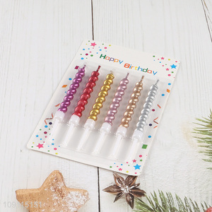 New Arrival 6 Pieces Spiral Birthday Candles for Cake or Cupcake Decoration