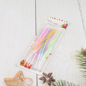 High Quality 12 Pieces Twisted Birthday Candles Birthday Cake Topper Decoration