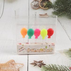 New Product 5 Pieces Birthday Candles Colorful Cupcake Candles for Celebration